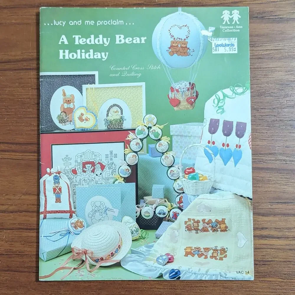 Teddy Bear Holiday Counted Cross Stitch Pattern Book 1982